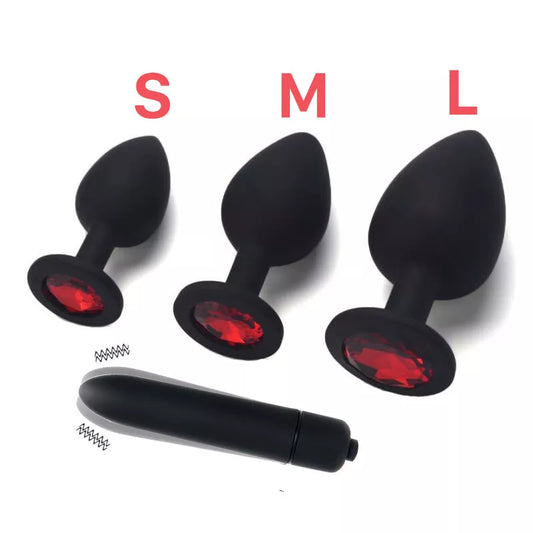 Adult Silicone Anal Plug Dildos Bullet Vibrator Butt Plugs Sex Toys for Women Men Gay Prostate Massager Anal Masturbating S/M/L - FETLIFESHOP