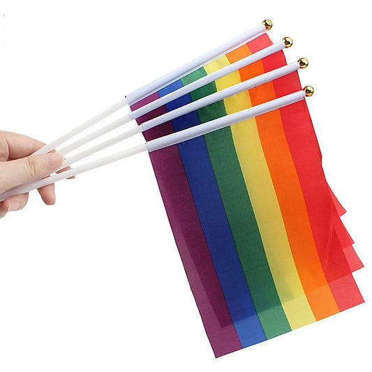 14 X21cm Hand-operated Rainbow Flag Homosexual Philadelphia Philly LGBT Gay Pride Rainbow Flag Gay Pride Peace Flags Banner - FETLIFESHOP